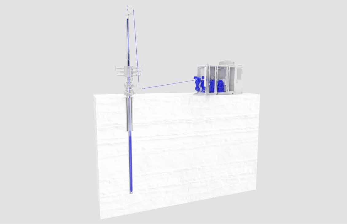 3D render of digital slickline.