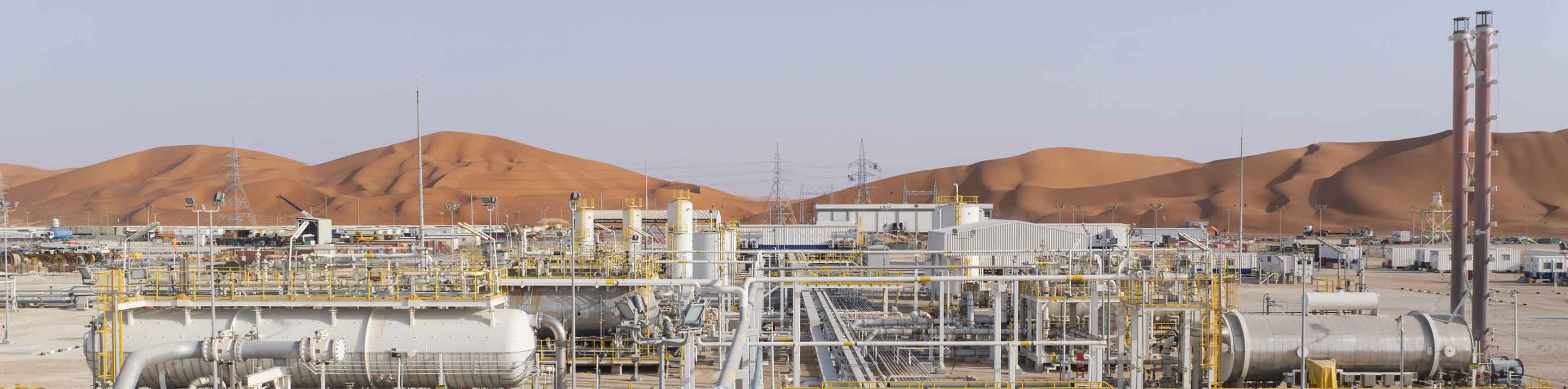 Photo of production facility in the desert