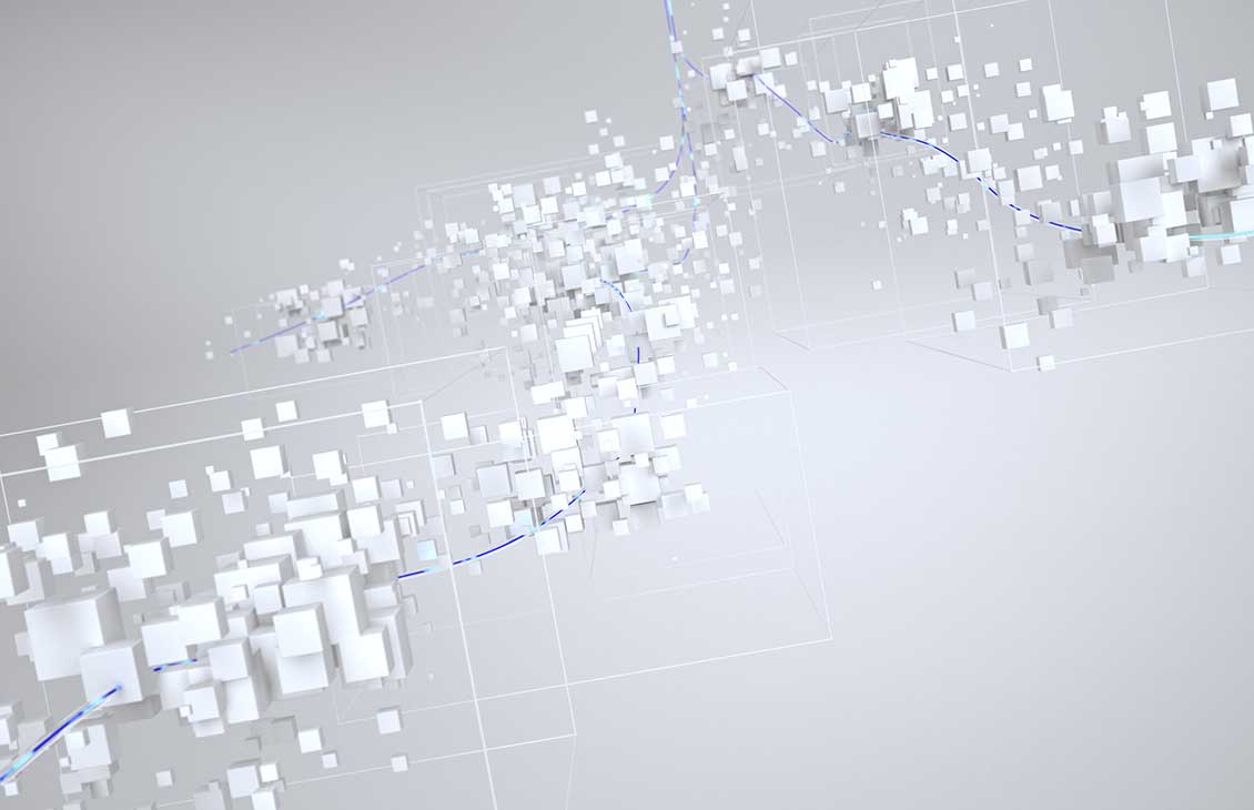 SLB Brand art of cubes representing reservoirs