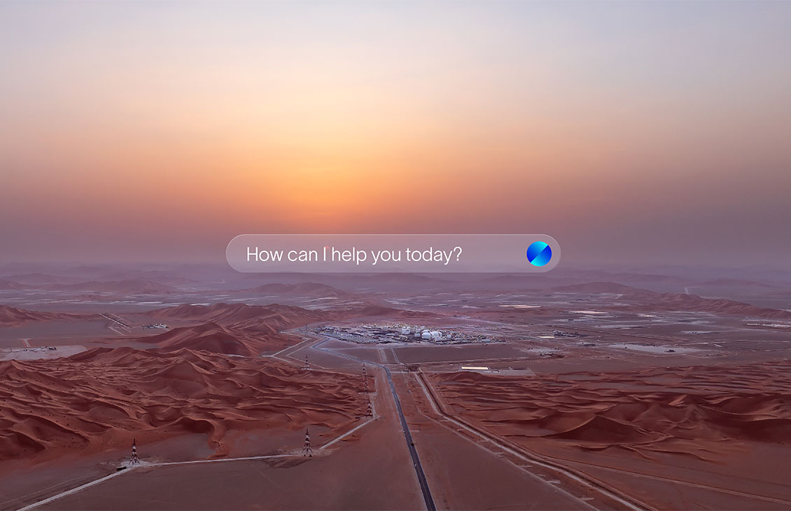 Tela AI search bar with " How can i help you today?"